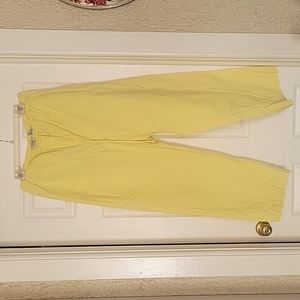 Large Canary Yellow LL Bean Cotton Pants